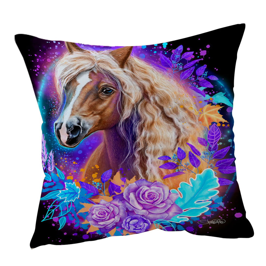 Animals Art Horse Throw Pillows