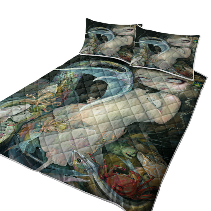 Arcimboldo Mermaid and Marine Life Quilt stores near me