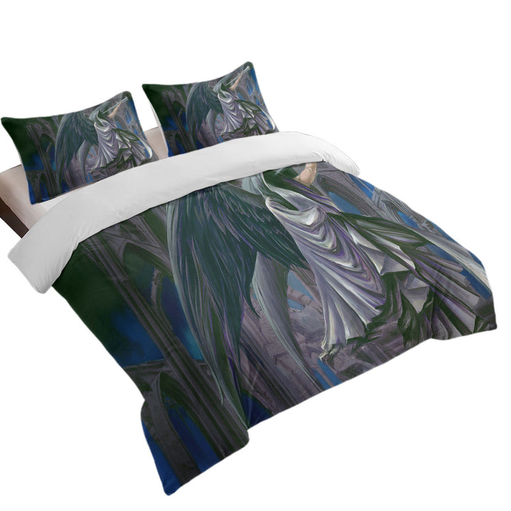 Armageddon Angel of Death Dark Art Drawing Duvet Cover