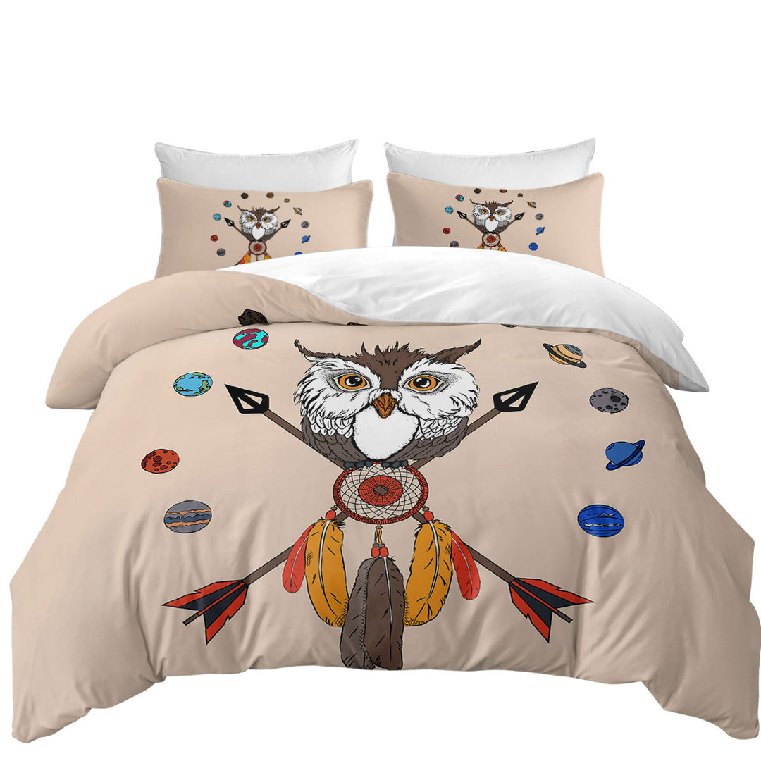 Arrows Dream Catcher and Owl Comforter Cover