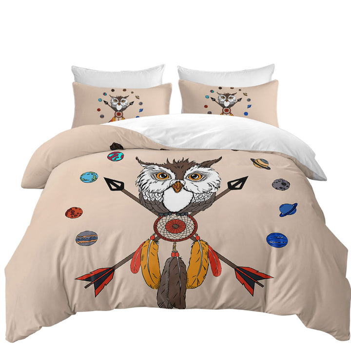 Arrows Dream Catcher and Owl Comforter Cover