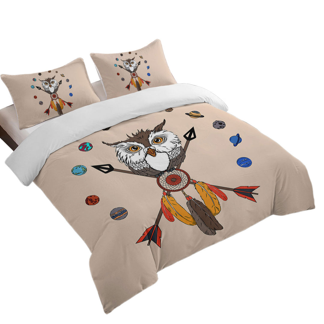 Arrows Dream Catcher and Owl Duvet Cover