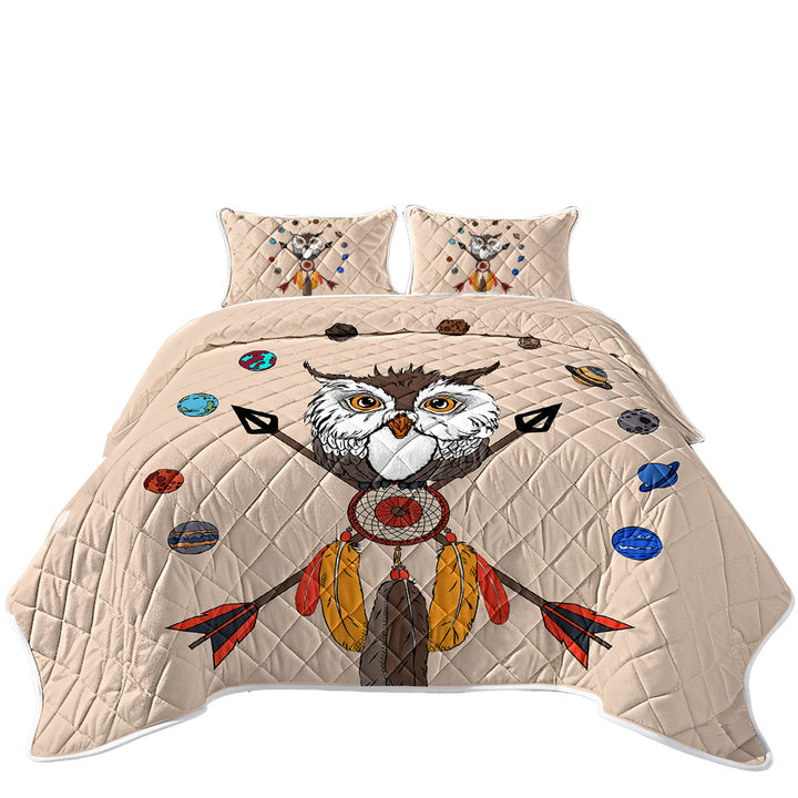 Arrows Dream Catcher and Owl King Size Bedspreads