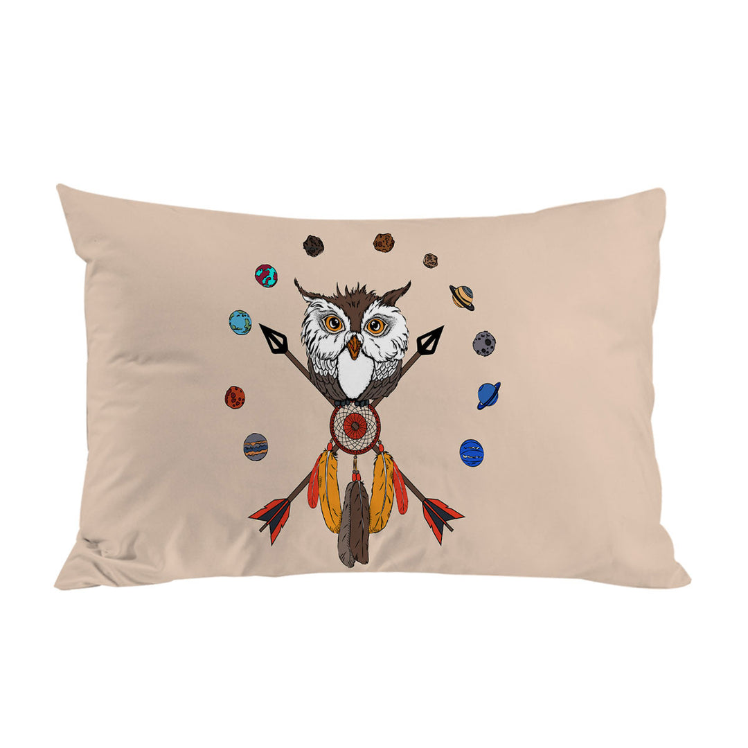 Arrows Dream Catcher and Owl Pillowcase