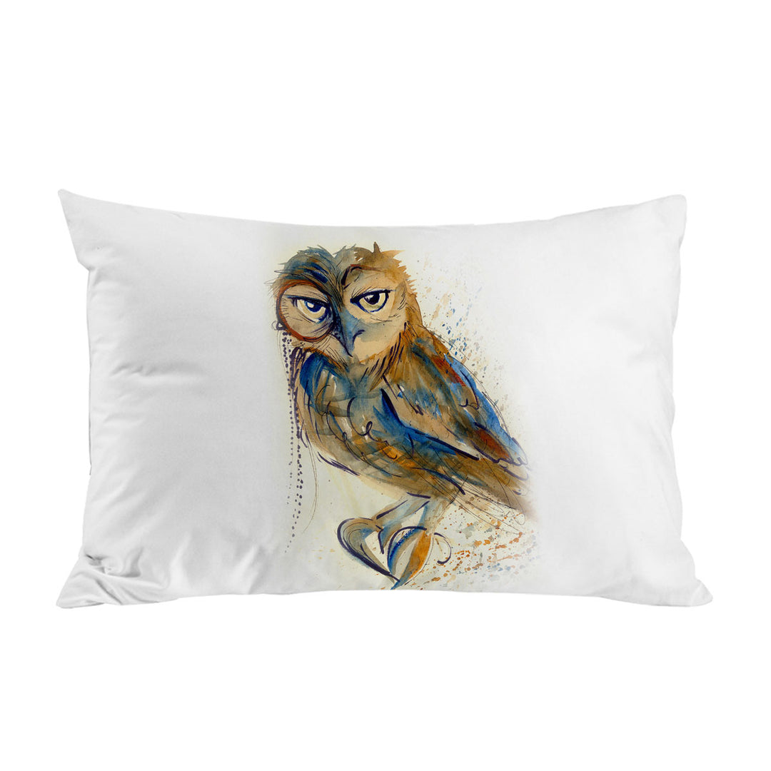 Art Drawing Sophisticated Owl Pillowcase
