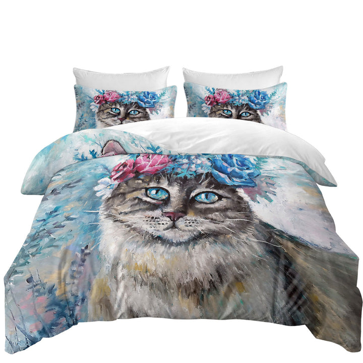 Art Painting Cat Duvet Cover