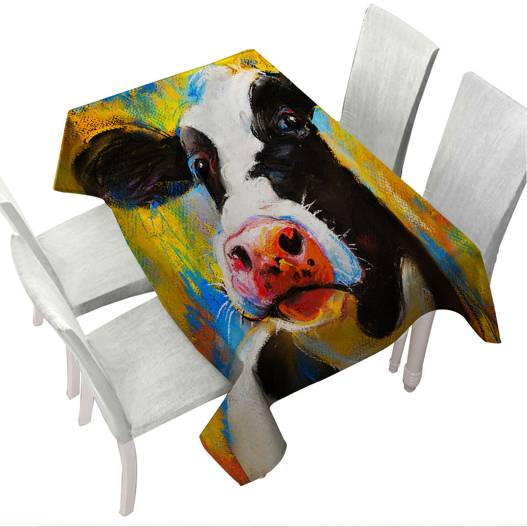 Art Painting Cow Tablecloths