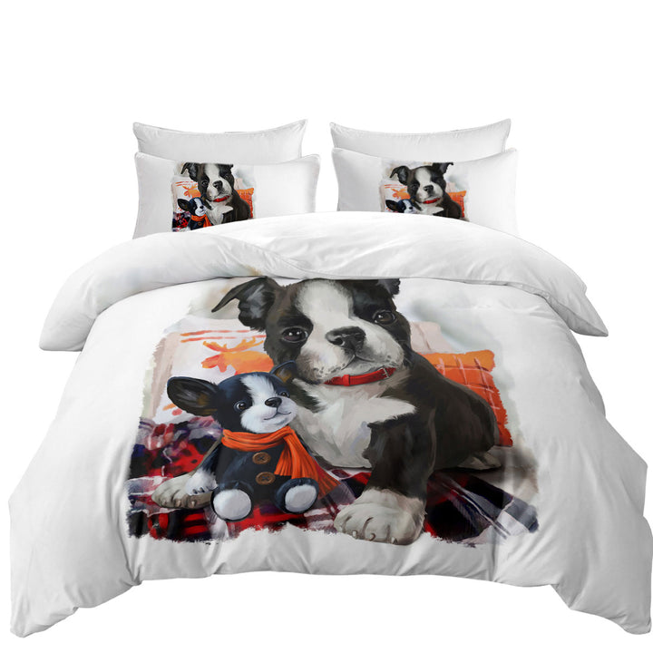 Art Painting Cozy Adorable Puppy Doll and Cute Dog Best Duvet Covers
