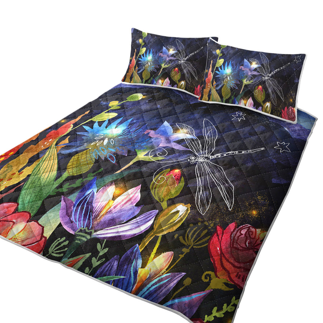 Art Painting Floral Night Coverlets