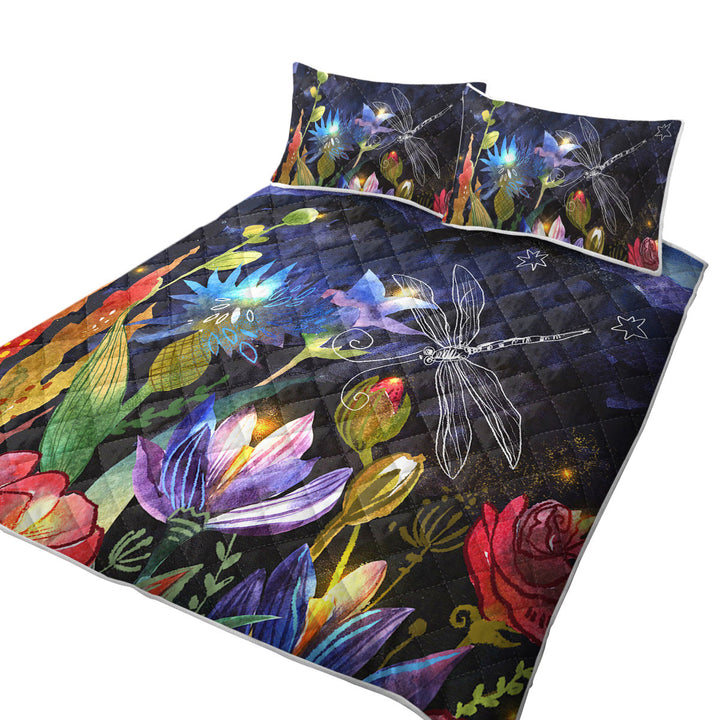 Art Painting Floral Night Coverlets