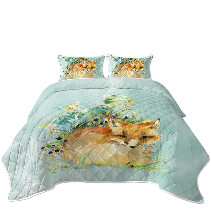 Art Painting Fox Coverlets