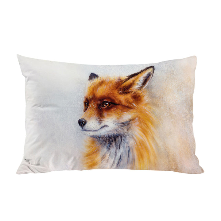 Art Painting Fox Portrait Pillow Case Covers