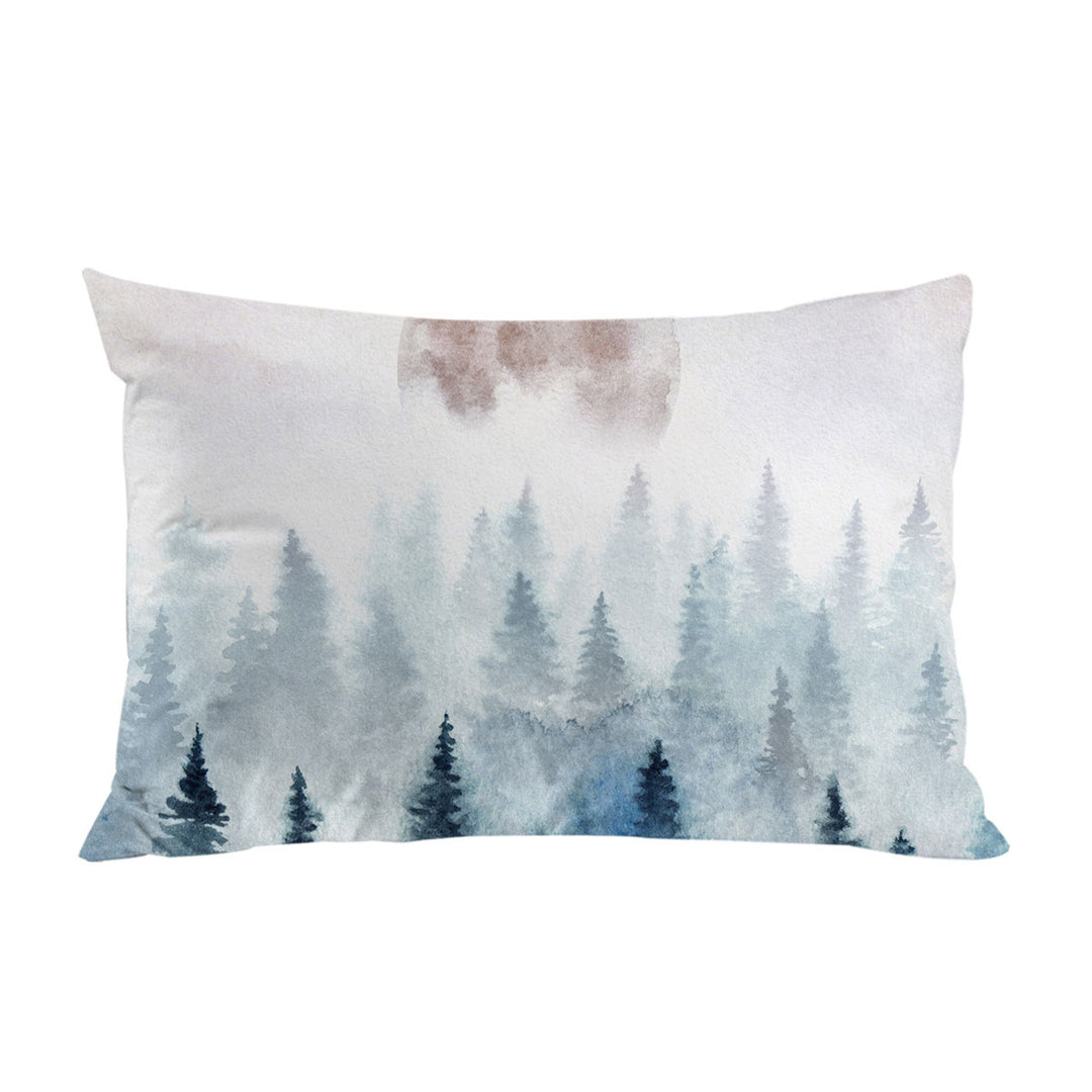Art Painting Full Moon Forest Pillowcase