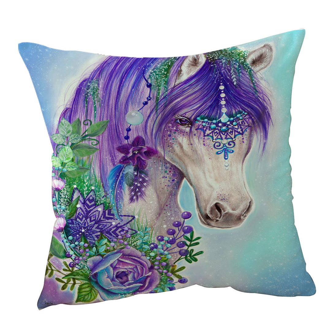 Art Painting Gypsy Violet Horse Cushions