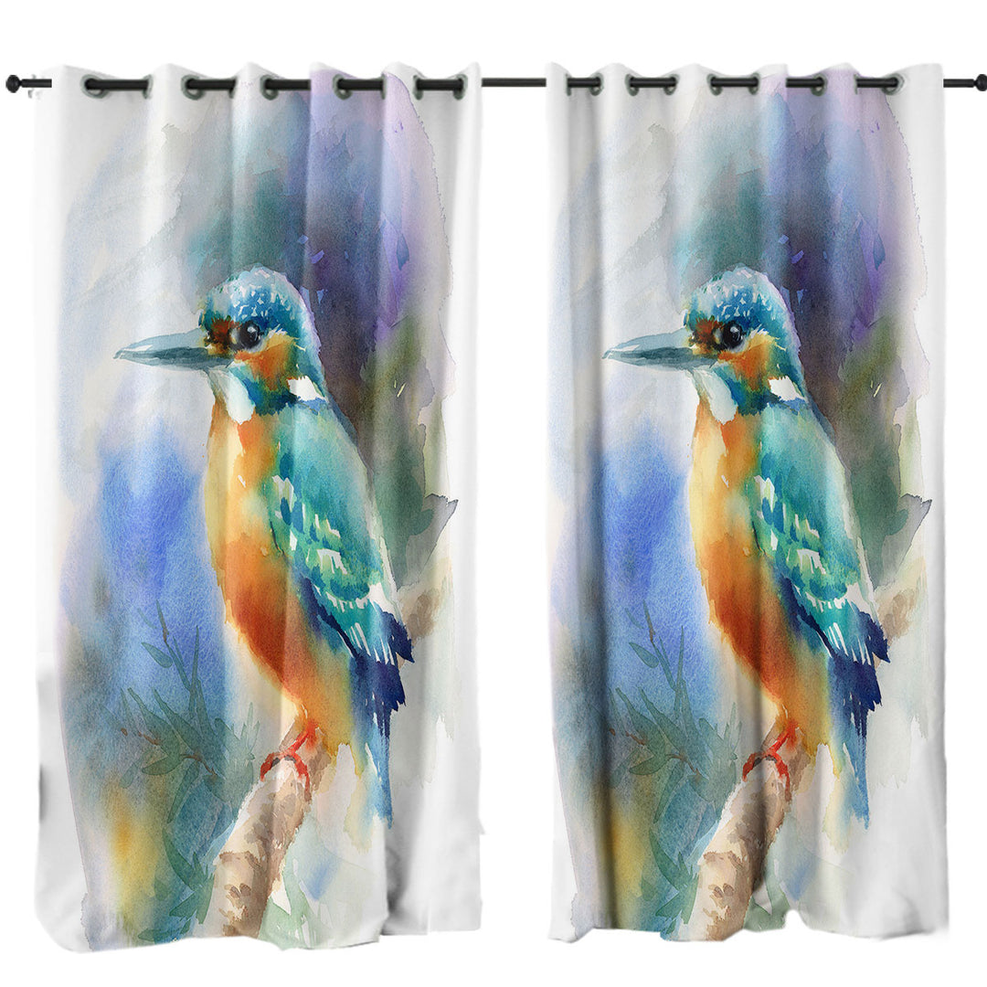 Art Painting Hummingbird Window Curtains