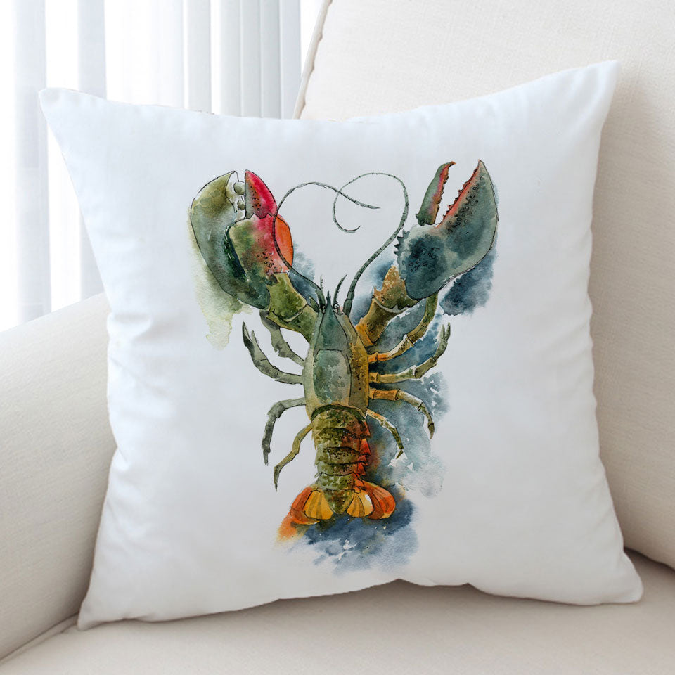Art Painting Lobster Cushion