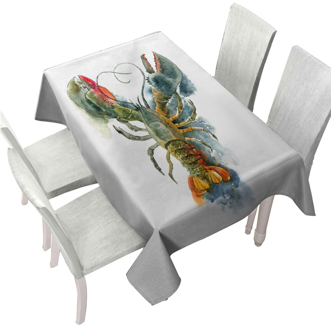 Art Painting Lobster Tablecloth