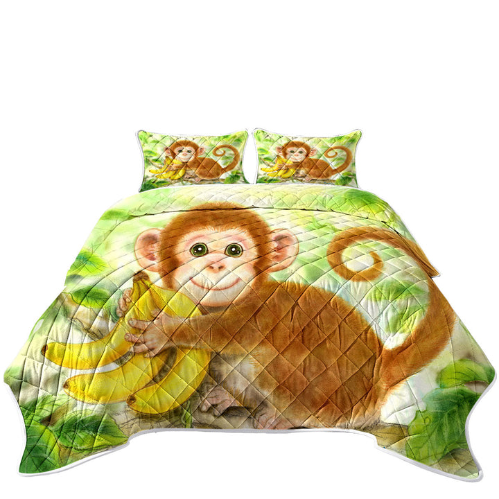 Art Painting for Kids Baby Monkey Summer Quilt