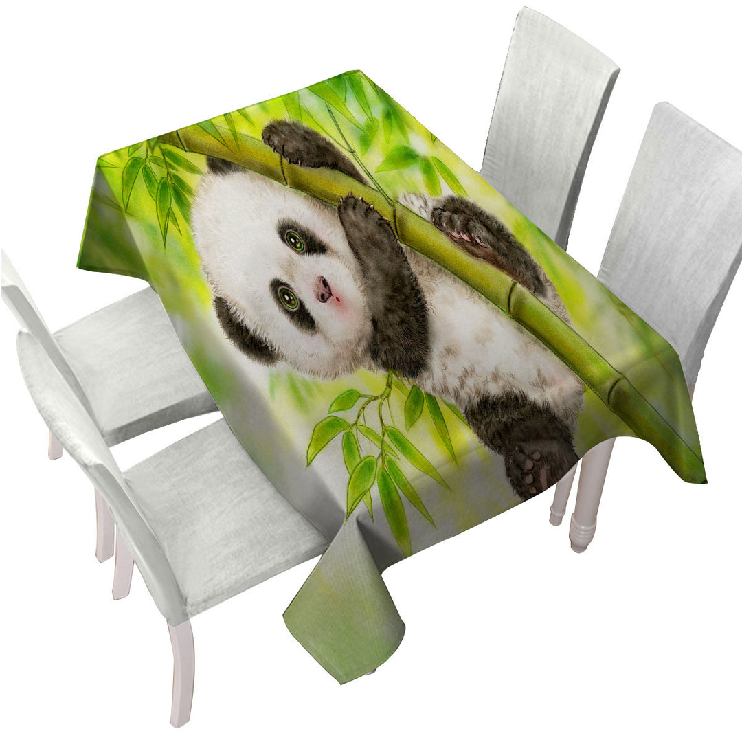 Art Painting for Kids Baby Panda Custom table Covers