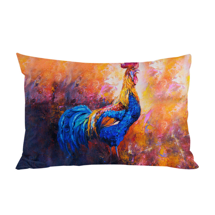 Art Painting of Impressive Rooster Pillow Cases