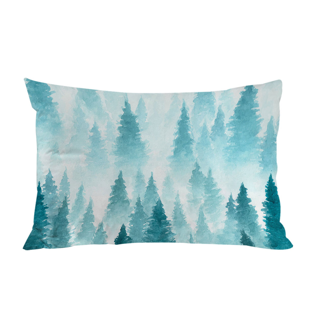 Art Painting of Pine Forest Pillow Cases