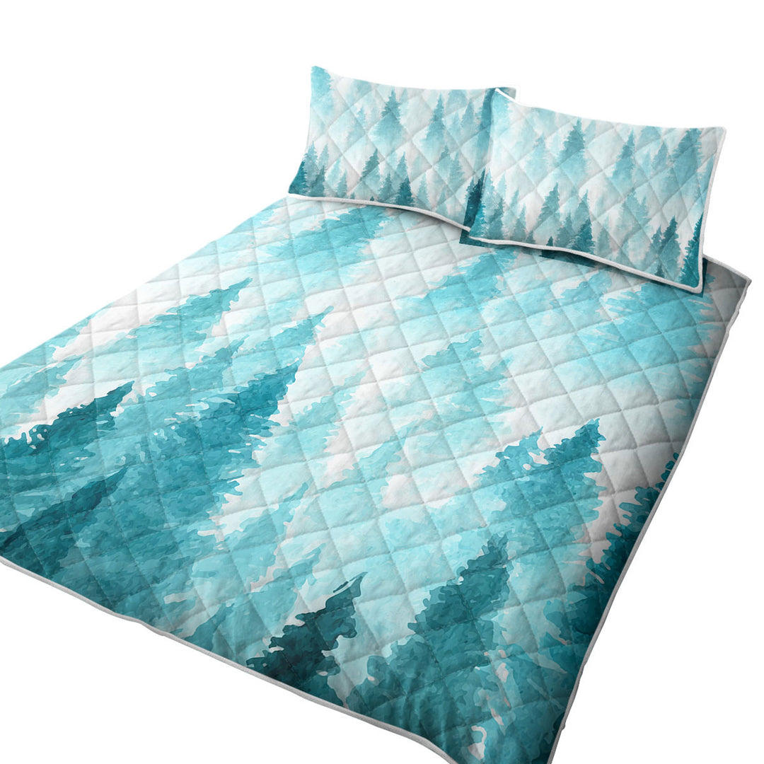 Art Painting of Pine Forest Quilts