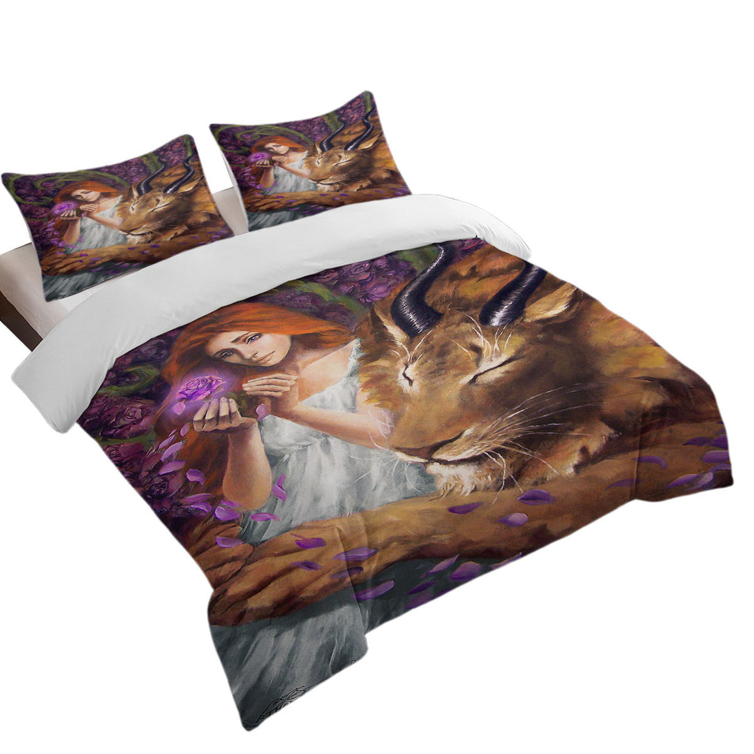 Art by Ruth Thompson Fairytale Beauty and Beast Coverlets