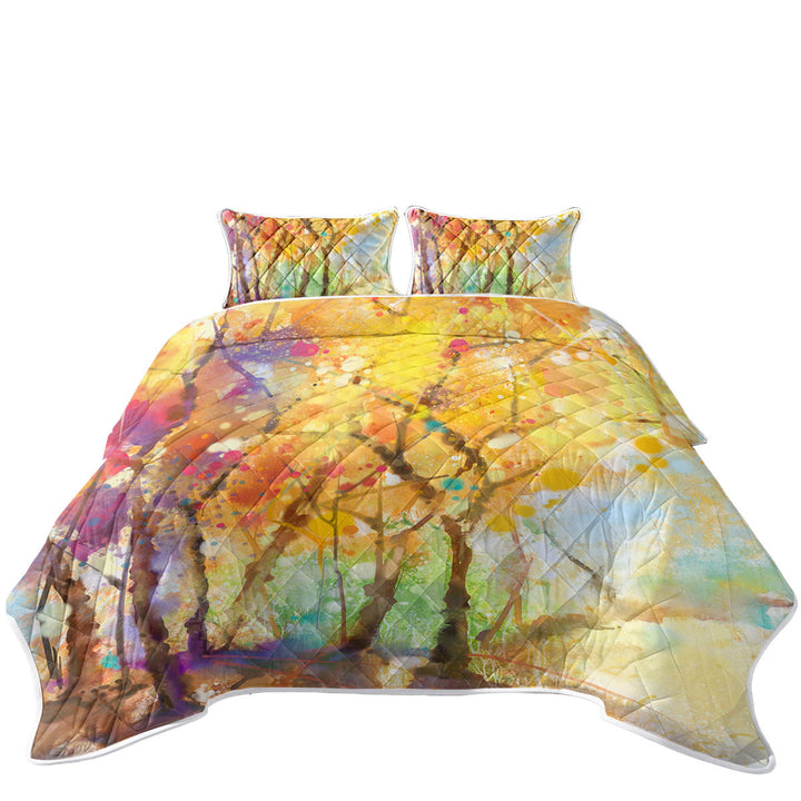 Artistic Autumn Forest Coverlets