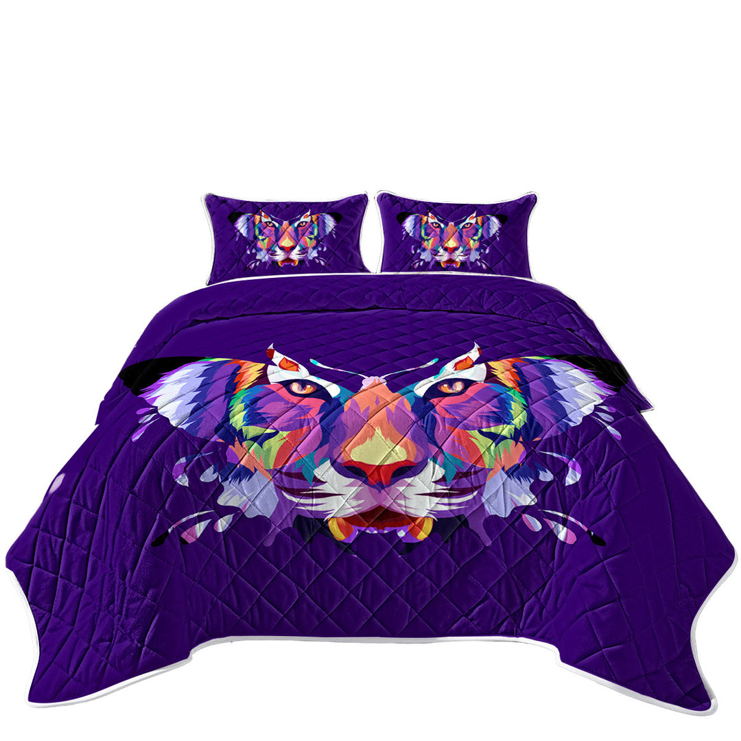 Artistic Colorful Butterfly Tiger Coverlets