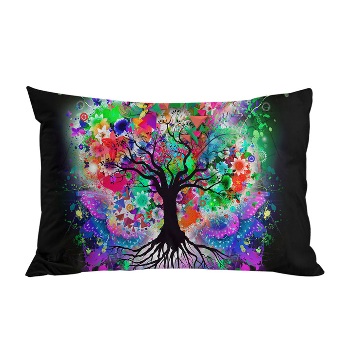 Artistic Crazy Colored Tree Pillow Cases