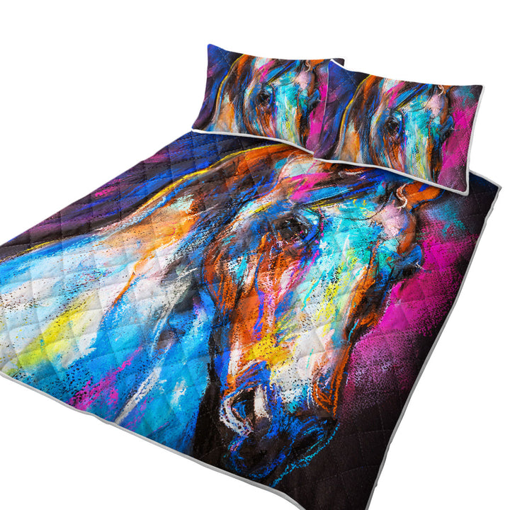 Artistic Horse Painting Quilt