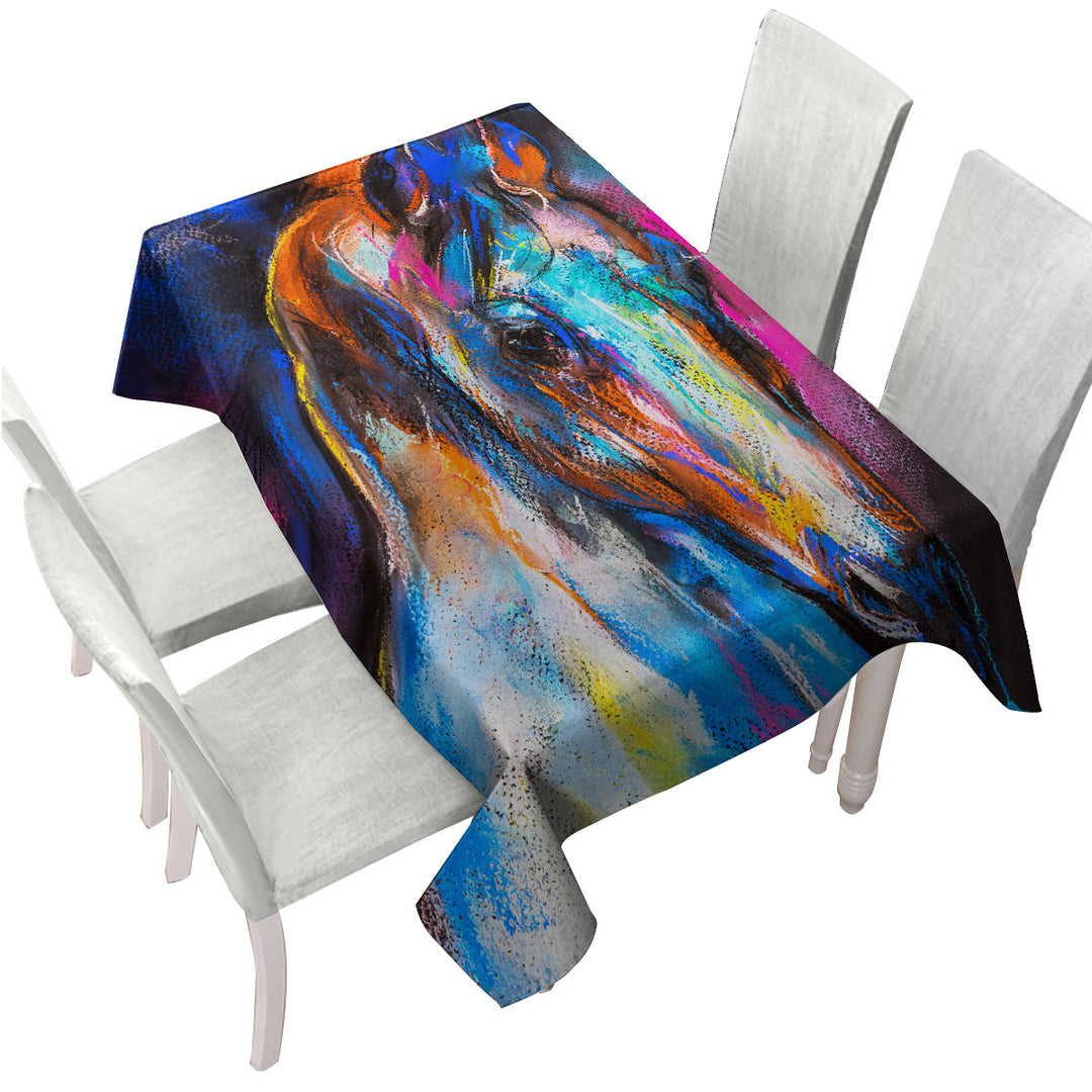 Artistic Horse Painting Tablecloths