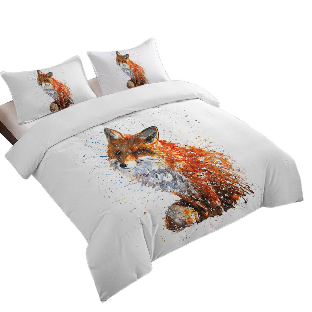 Artistic Painting Sweet Fox Duvet Covers