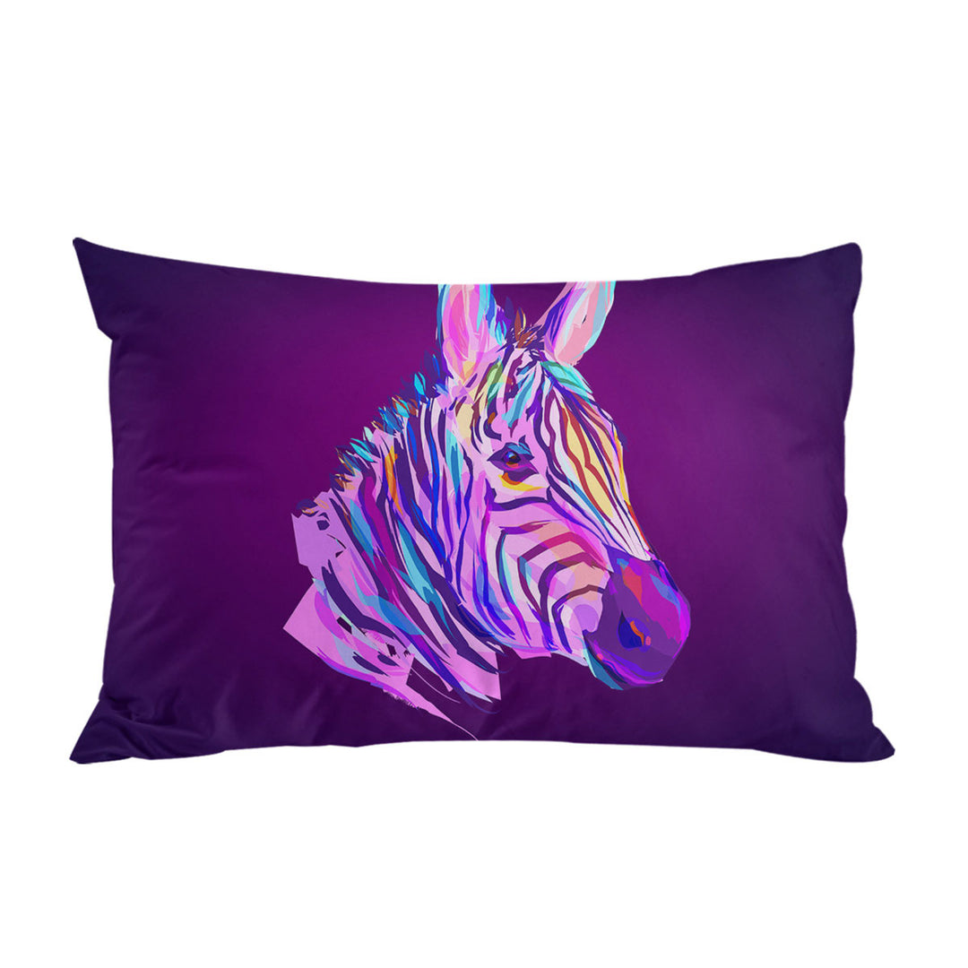 Artistic Purple Zebra Pillow Case Covers