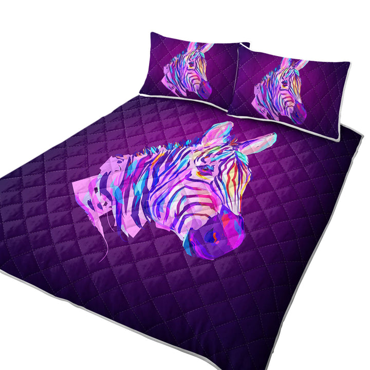 Artistic Purple Zebra Quilts for sale