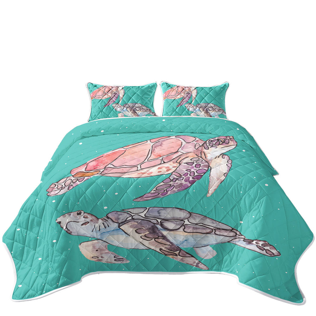 Artistic Turtle Duet Coverlets