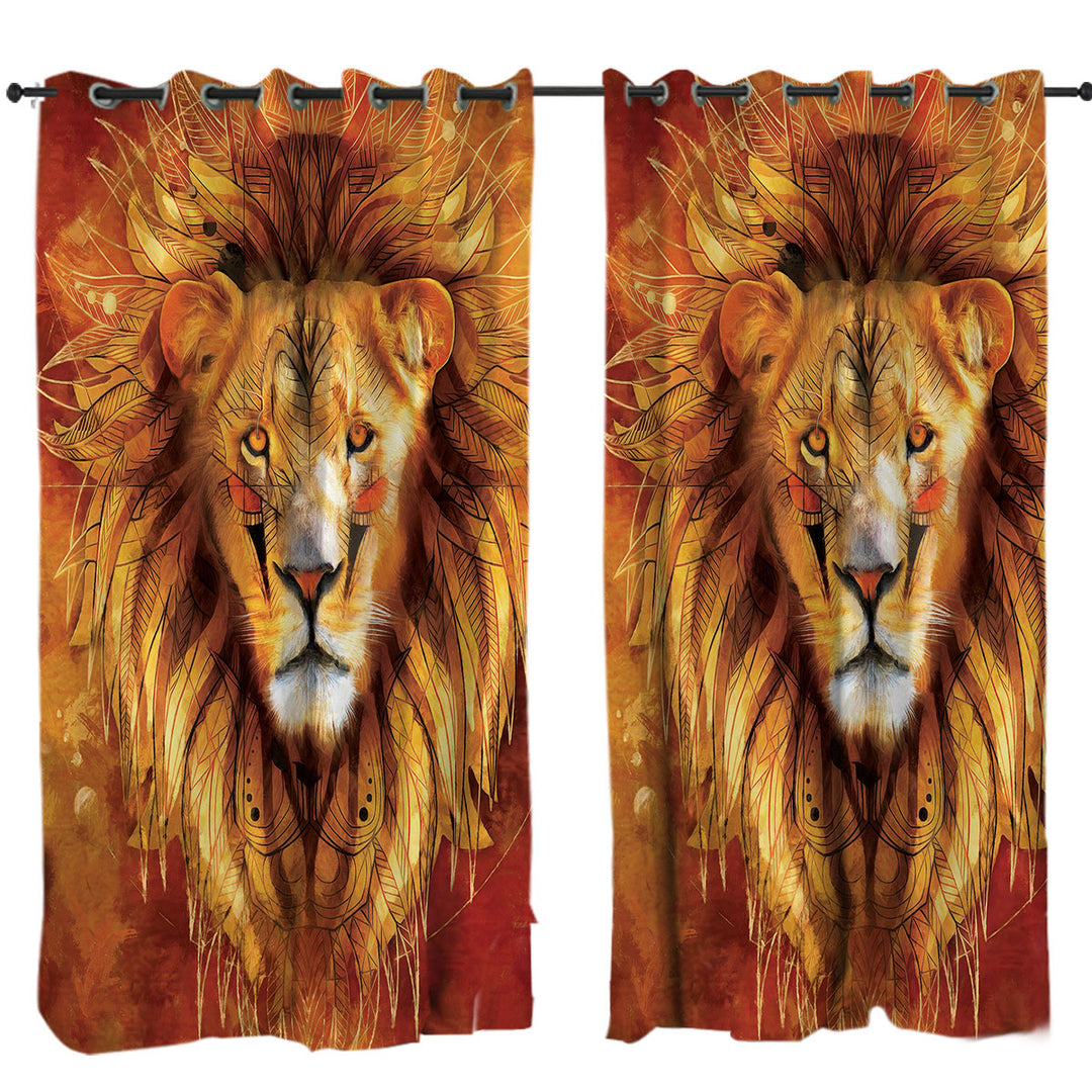 Attractive Lion Chief Curtain