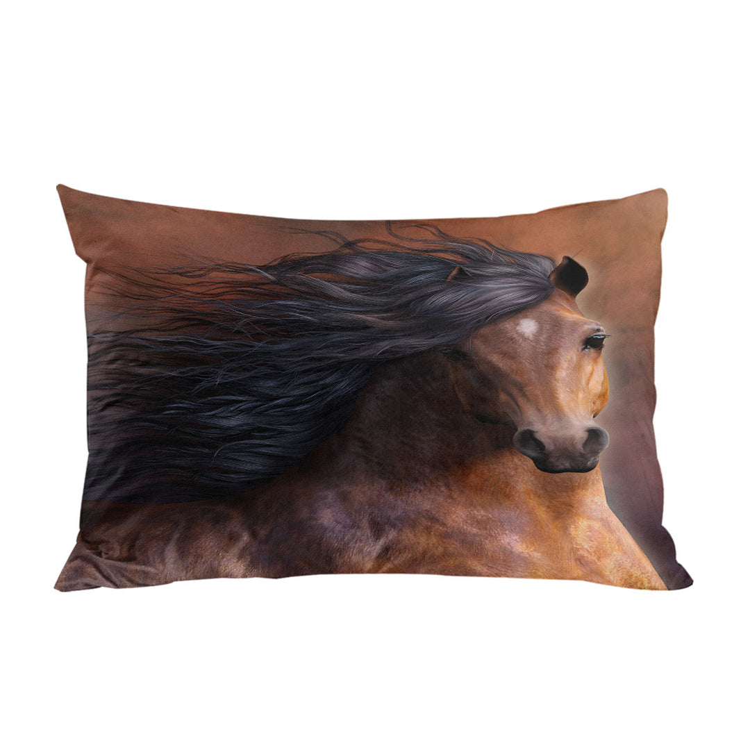 Attractive Refined Brown Chestnut Horse the Morgan Horse Pillow Cases
