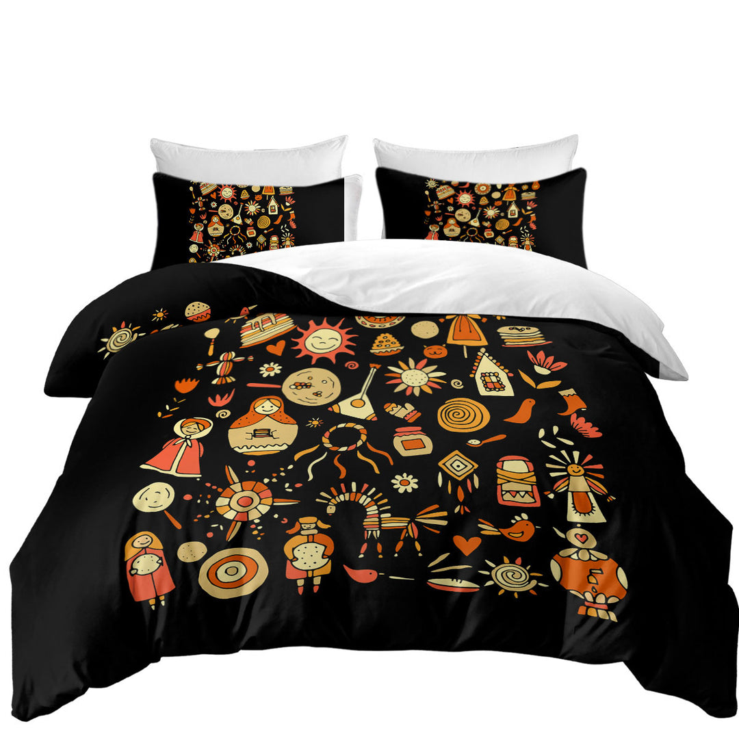 Autumn Colored Cute Warmth Home Features Good Duvet Covers