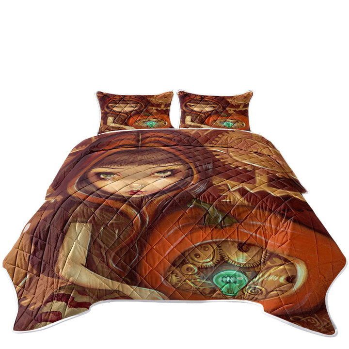 Autumn Colors Girl a Clockwork Pumpkin Quilts for sale