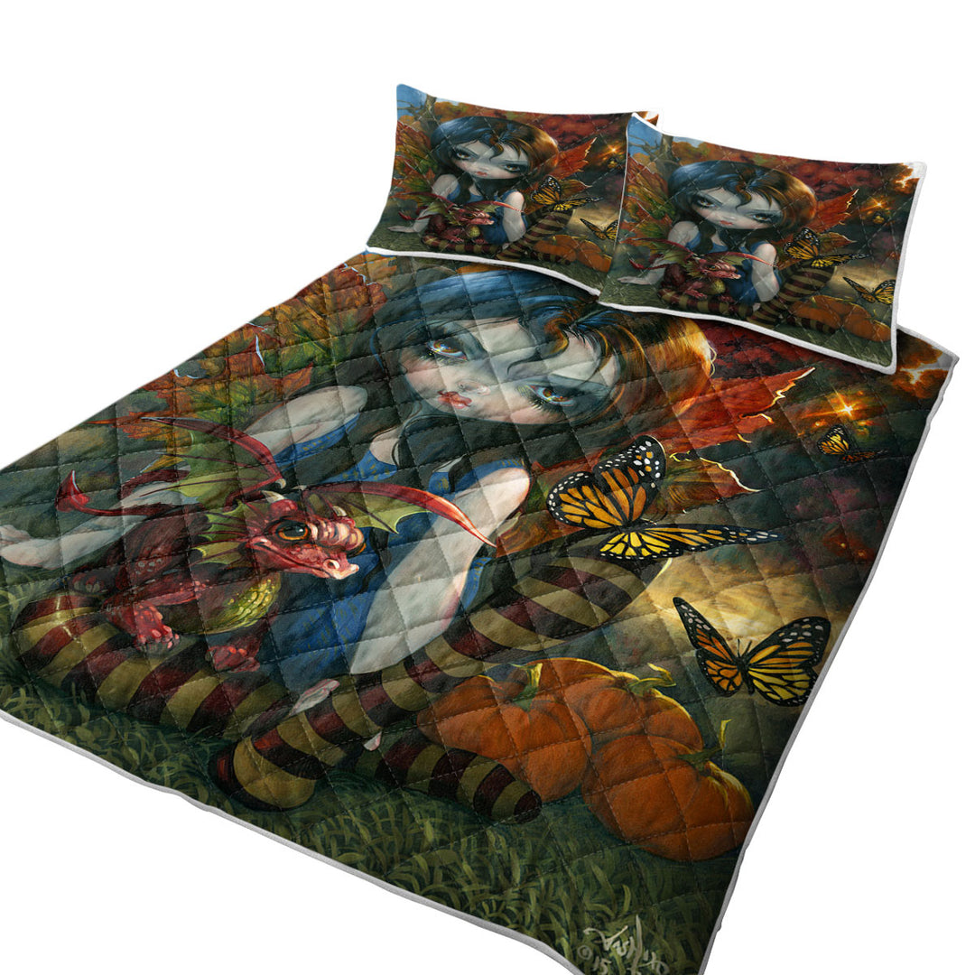 Autumn Fairy and Her Dragonling Quilts