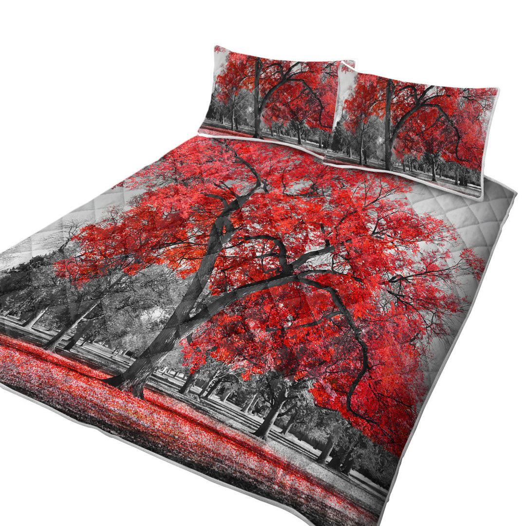 Autumn Red Tree Quilts for sale