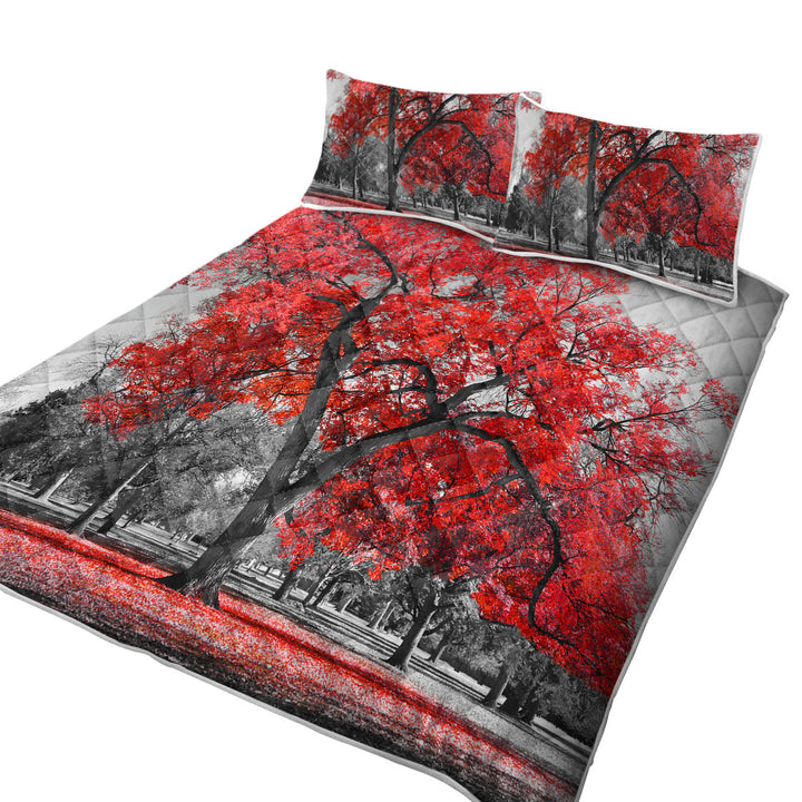 Autumn Red Tree Quilts for sale