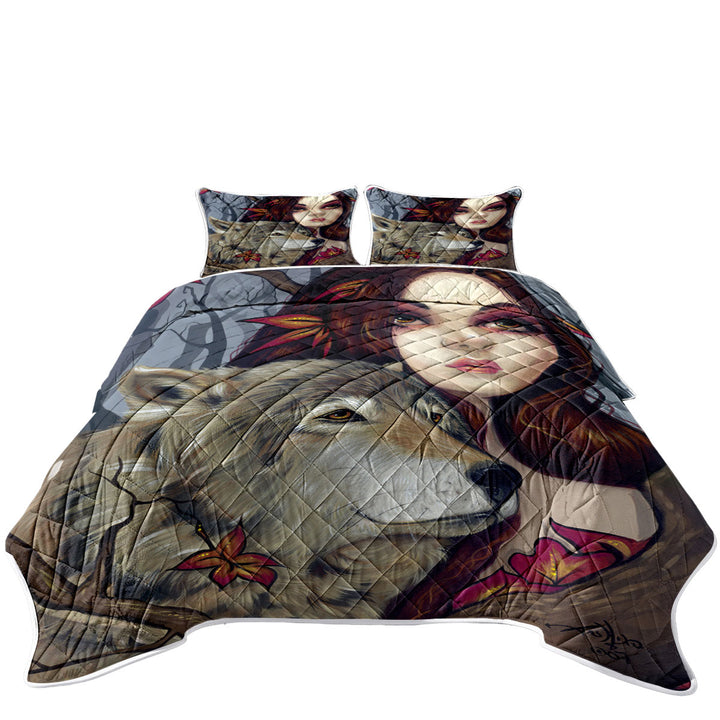 Autumn Wolf Maiden Summer Quilt