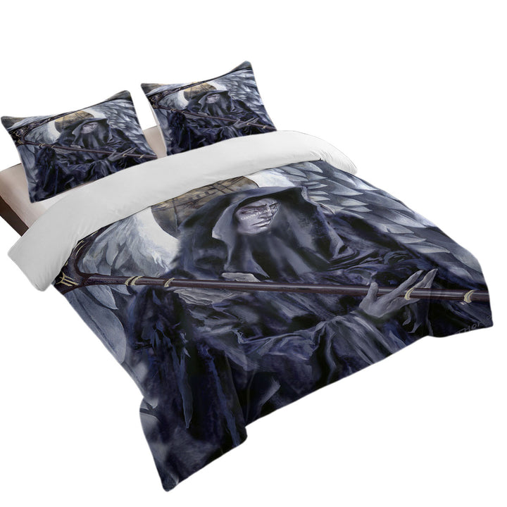 Azriel Cool Angel of Death Dark Art Drawing California King Duvet Cover
