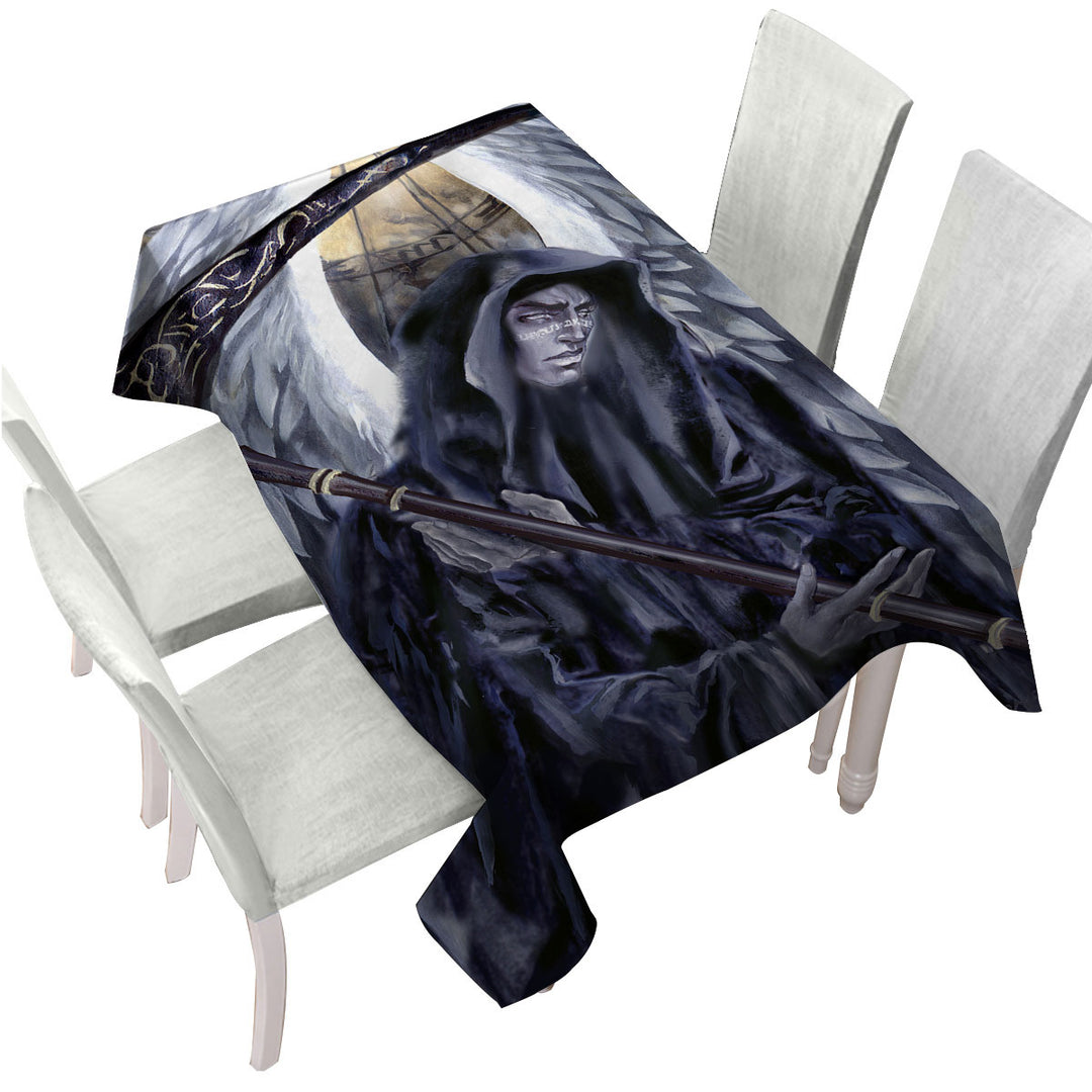 Azriel Cool Angel of Death Dark Art Drawing Custom table Covers
