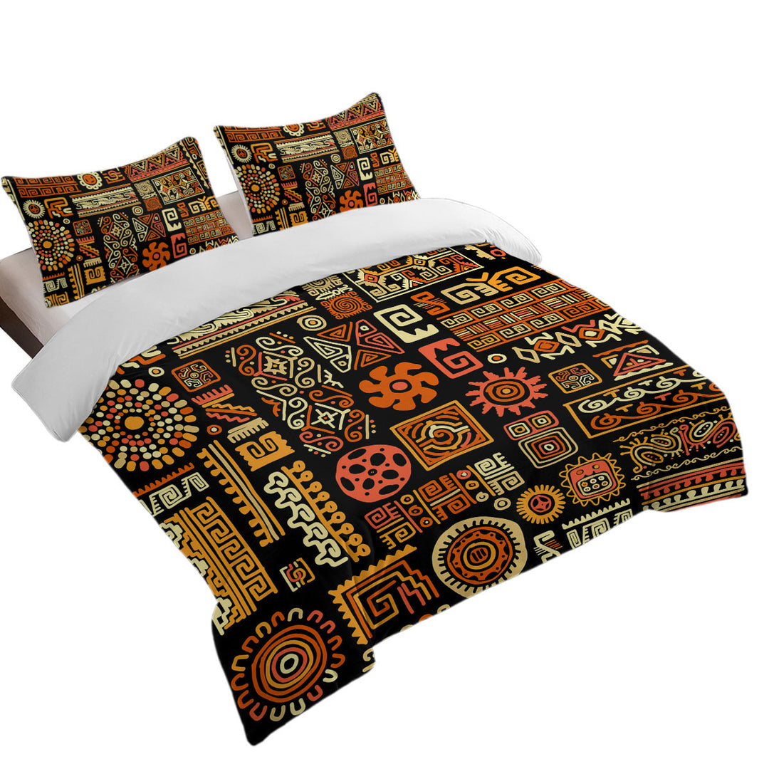 Aztec Native American Symbols Coverlets