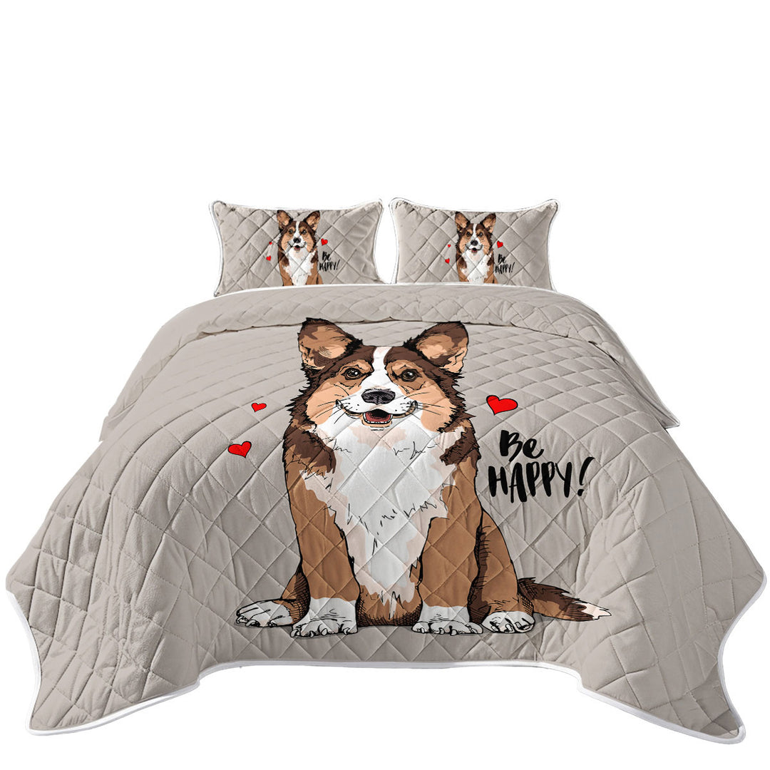 Be Happy with a Loving Cute Dog Puppy Coverlets