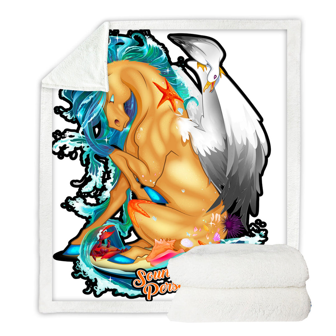 Beach Ocean Rudicorn Cool Quote Throws