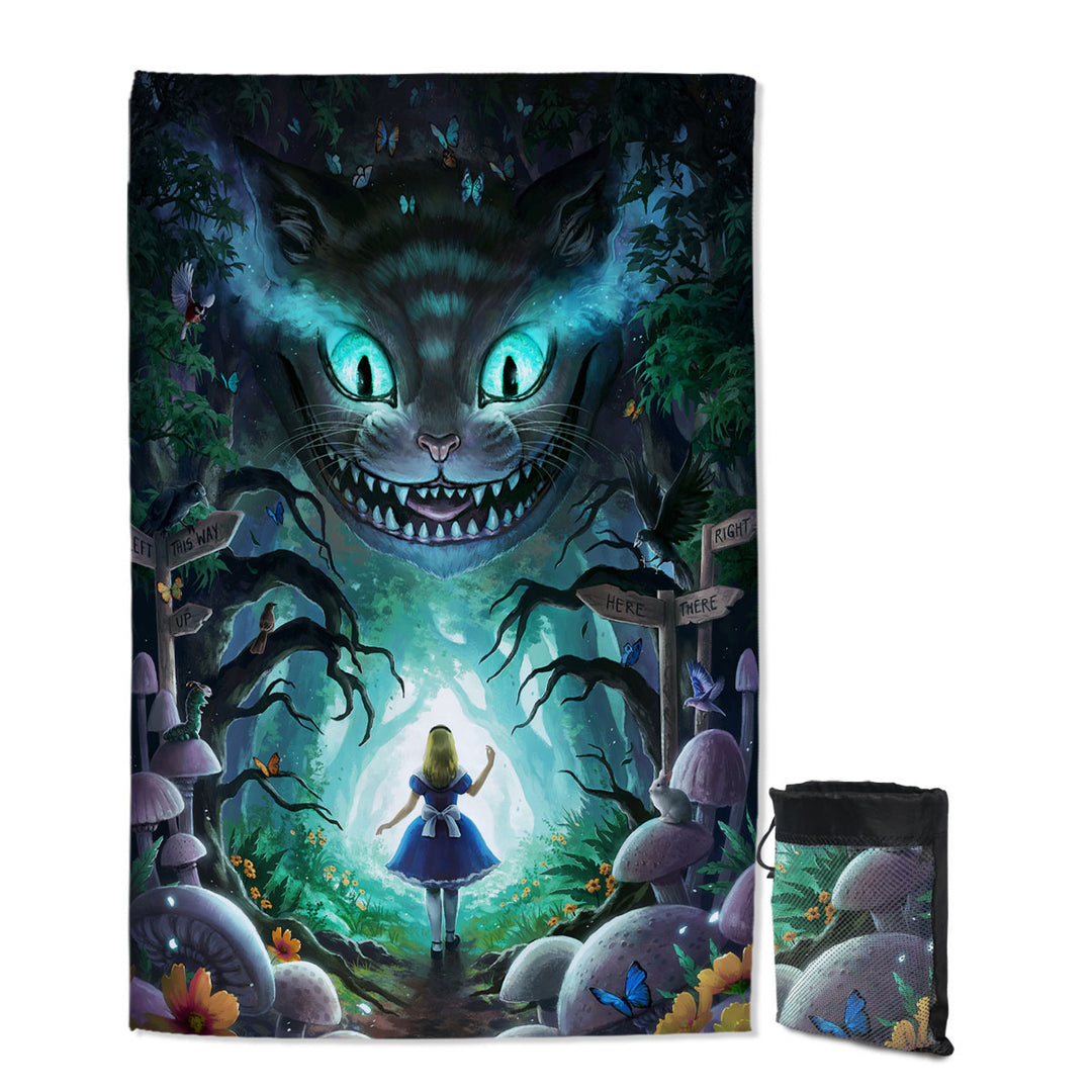 Beach Towels of Into Wonderland Alice Scary Forest